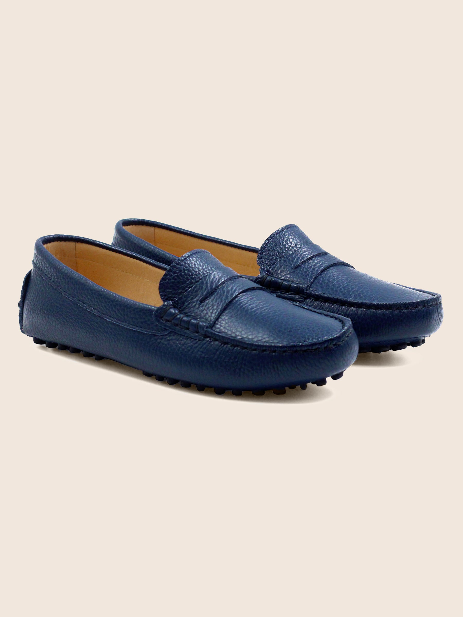 mocassins femme cuir graine bleu jules & jenn