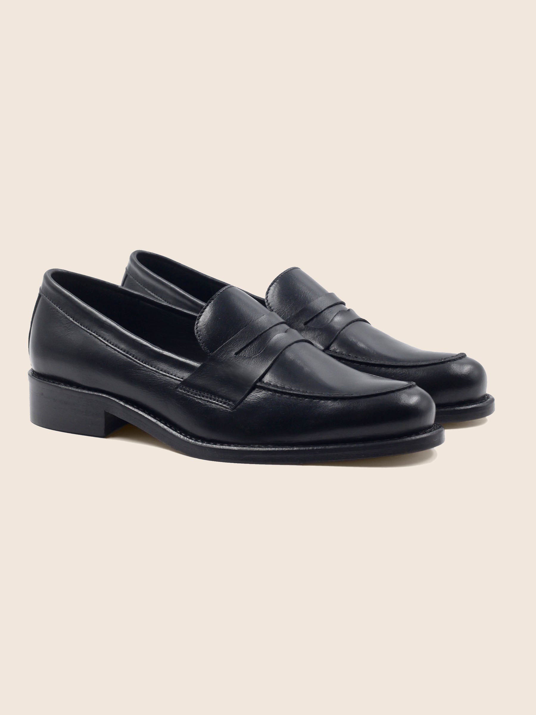 mocassins femme cuir noir jules & jenn