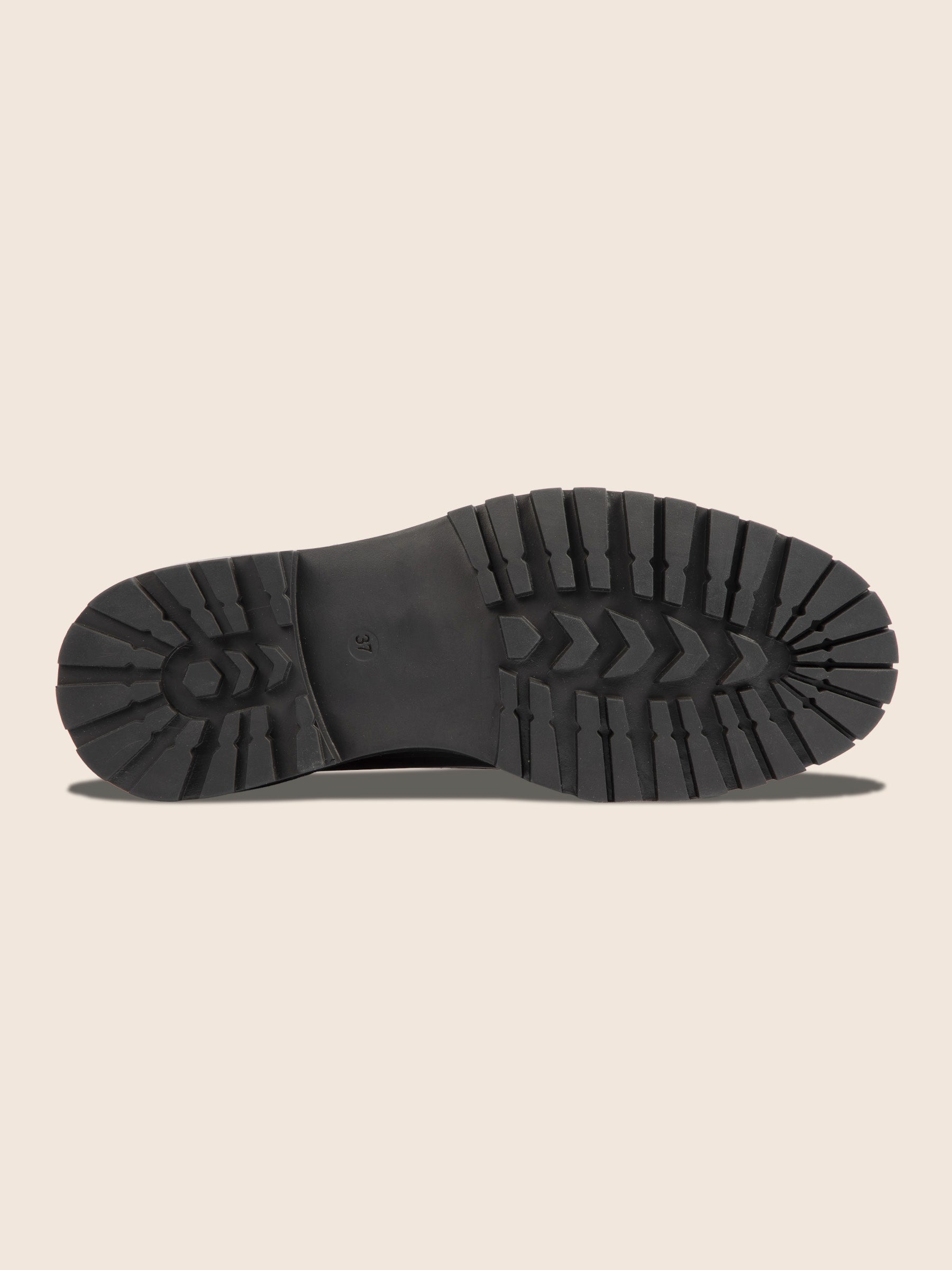vue dessous mocassins cuir vernis noir jules & jenn