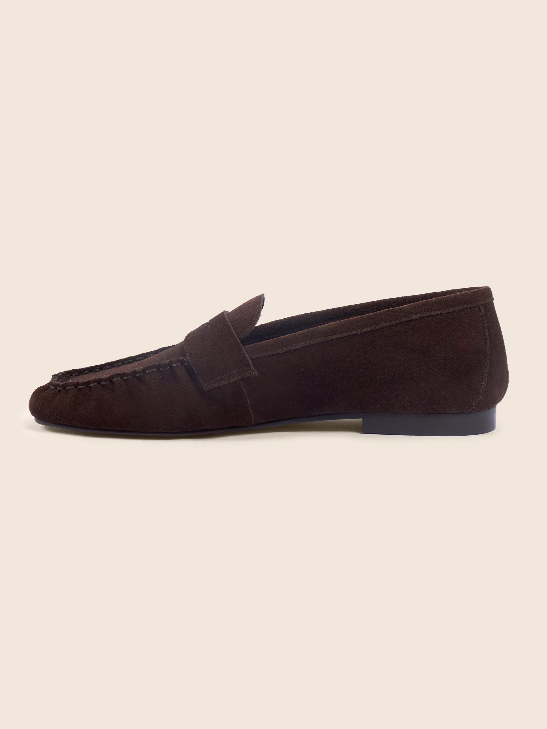 photo vue intérieure mocassins plissés thais cuir daim marron jules jenn
