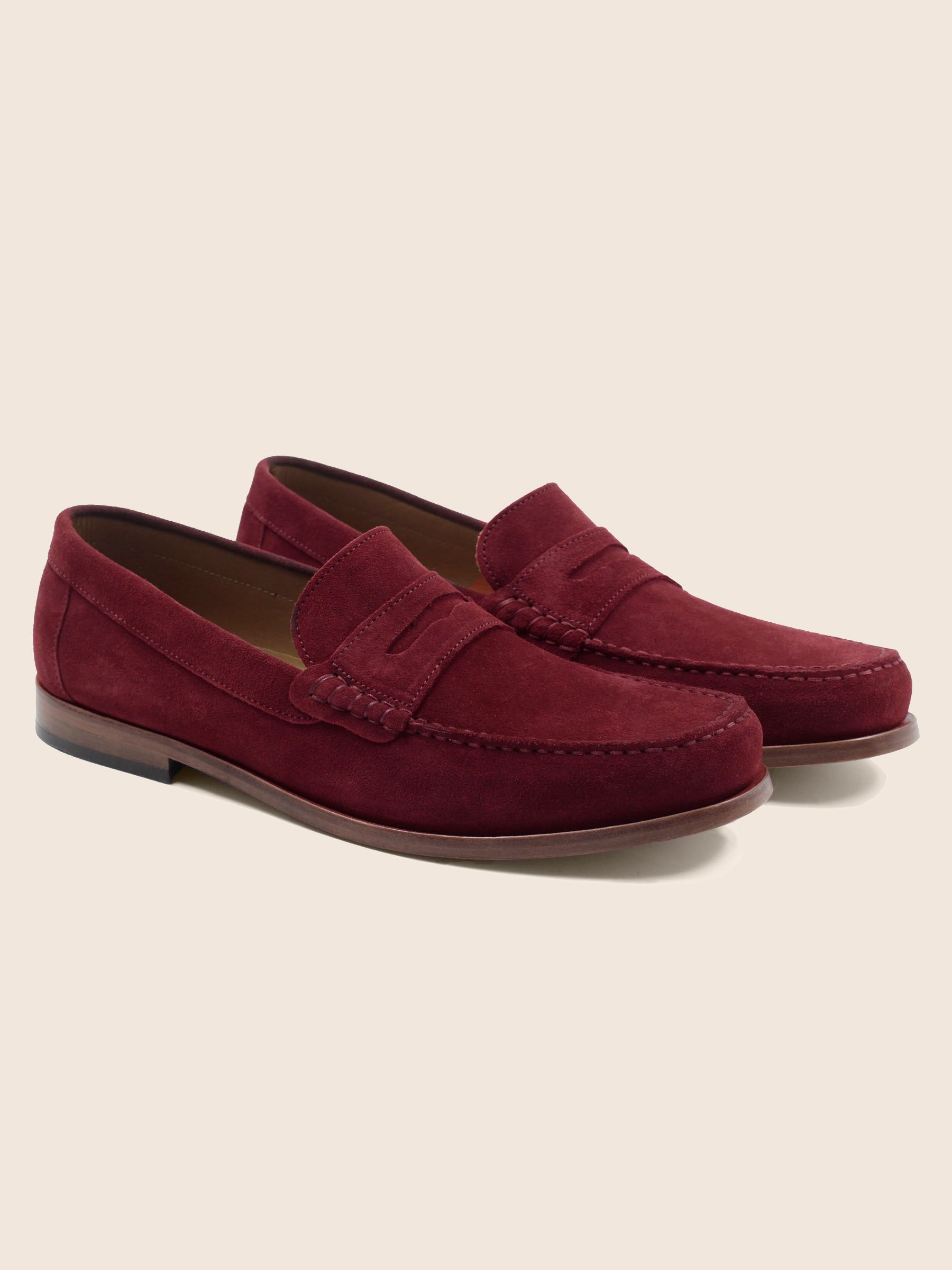 mocassins urbains cuir velours bordeaux jules & jenn