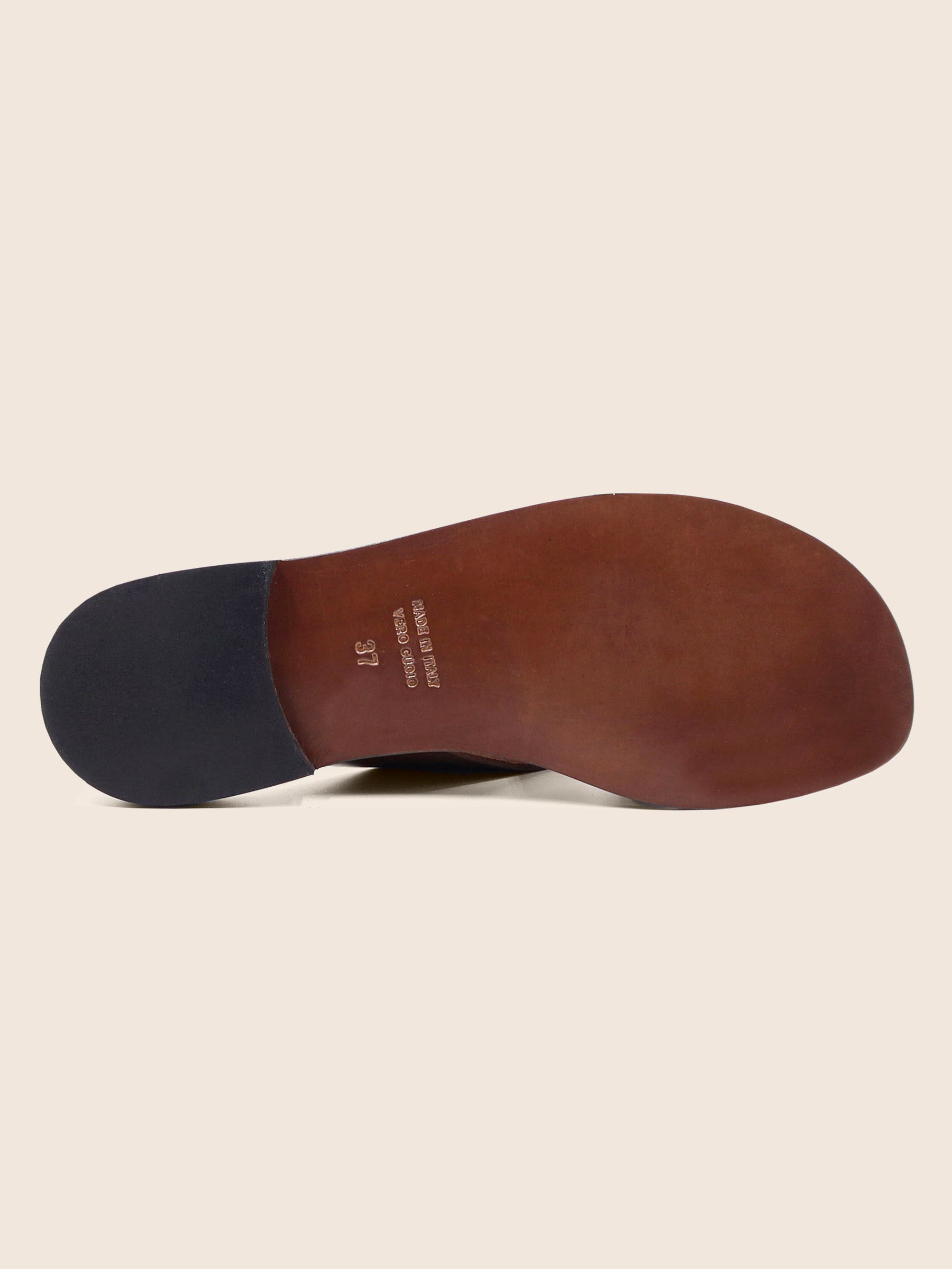 vue interieure mules plates cuir noir jules & jenn