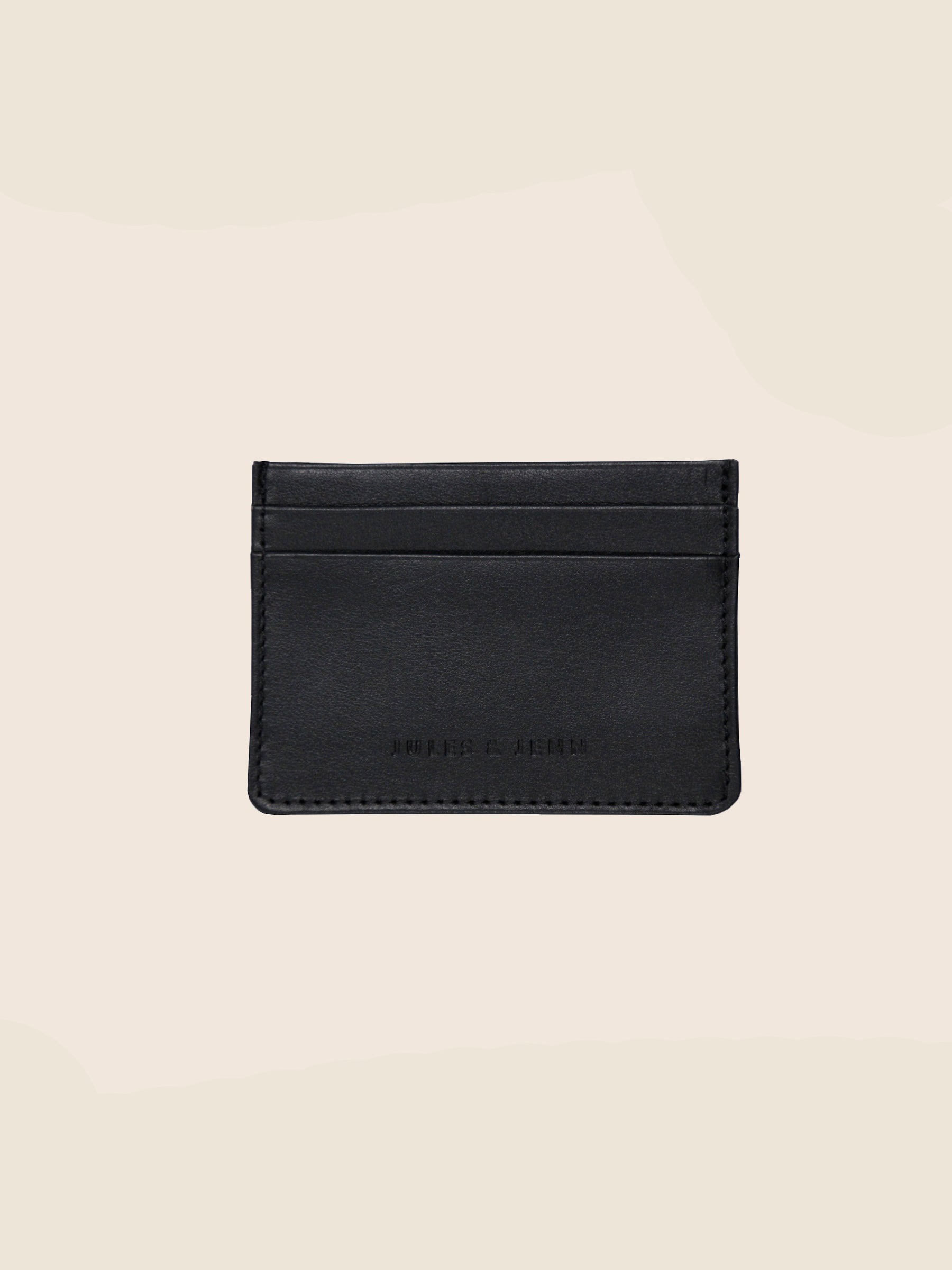 porte-cartes cuir upcyclé noir jules & jenn