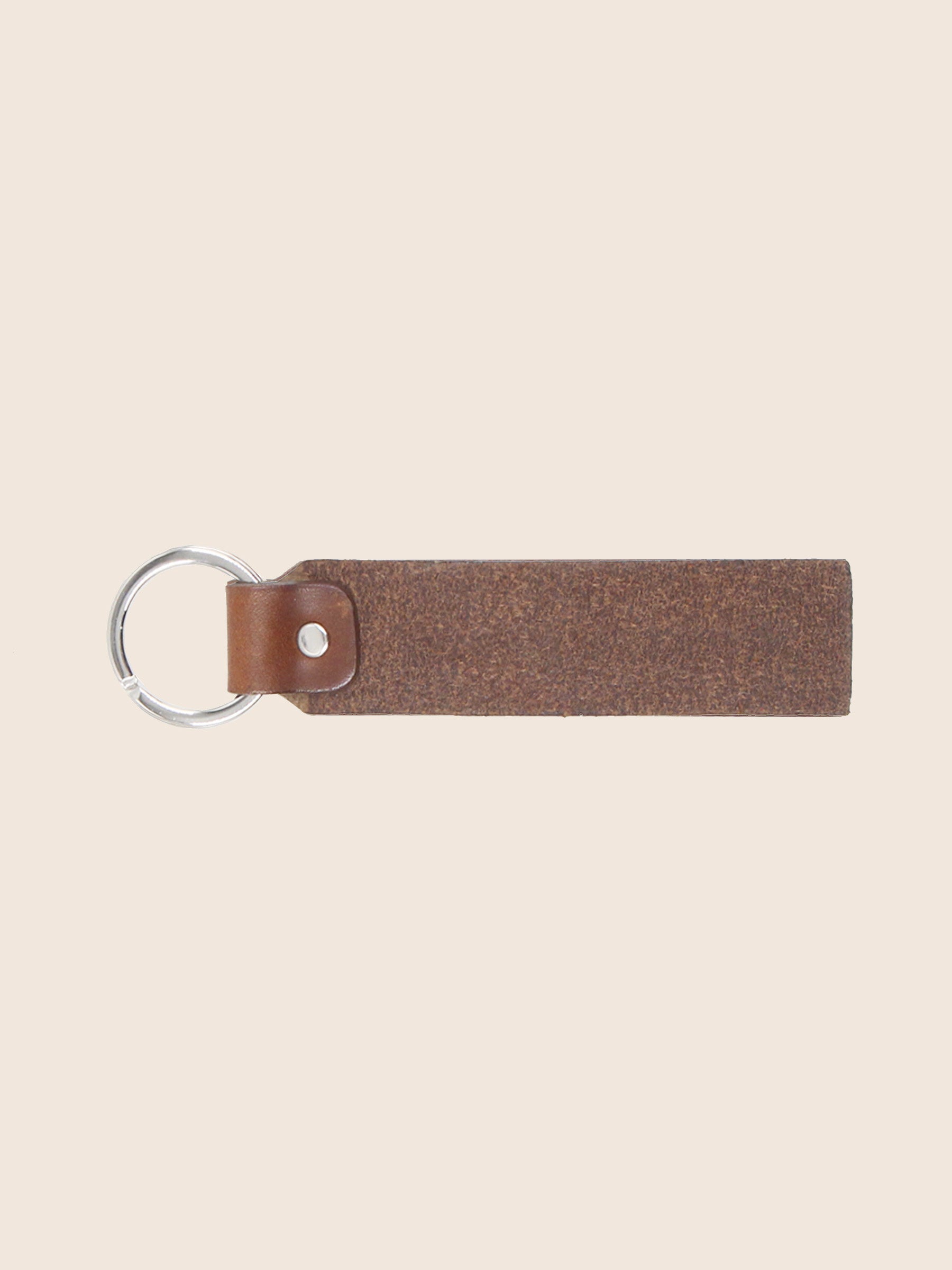 vue arriere porte cles grave cuir upcycle cognac jules & jenn