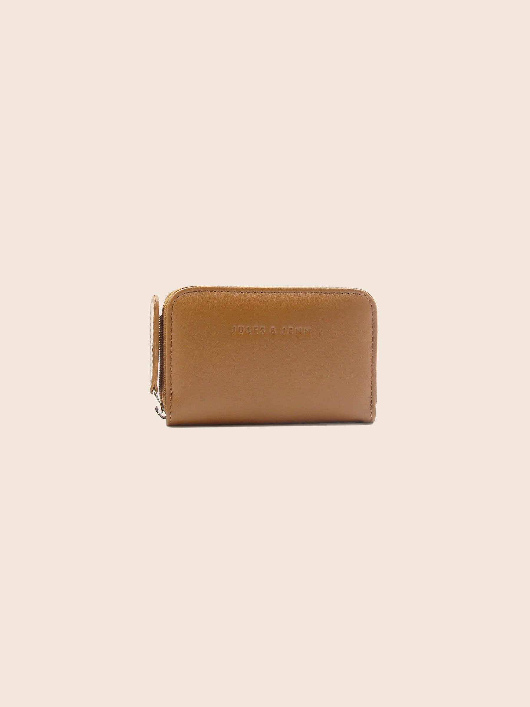 porte monnaie cuir camel jules & jenn