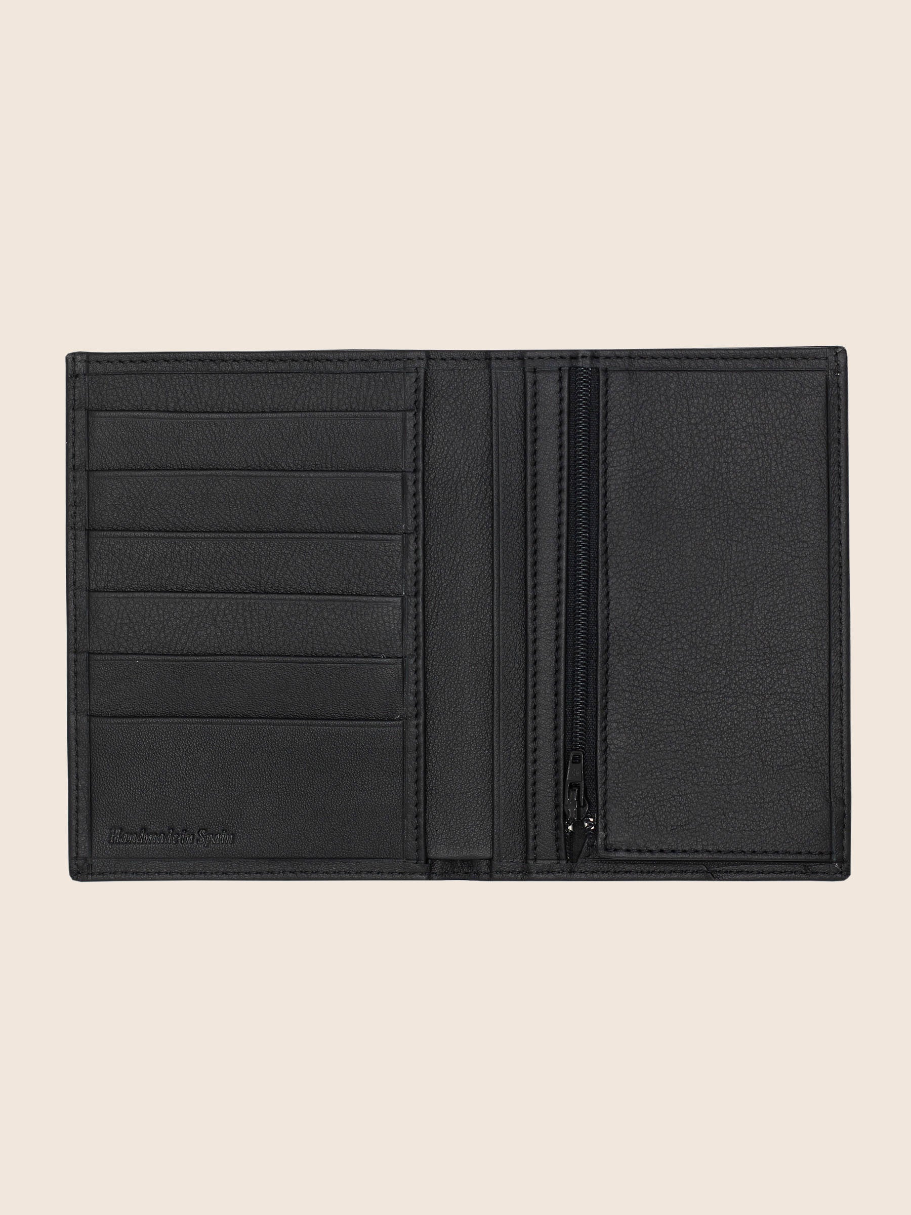 vue interieure du portefeuille classique cuir noir jules & jenn