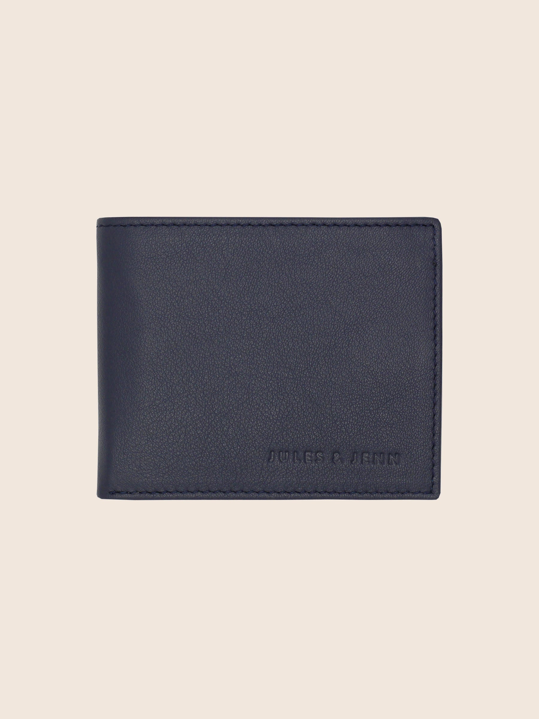 portefeuille essentiel cuir bleu jules & jenn