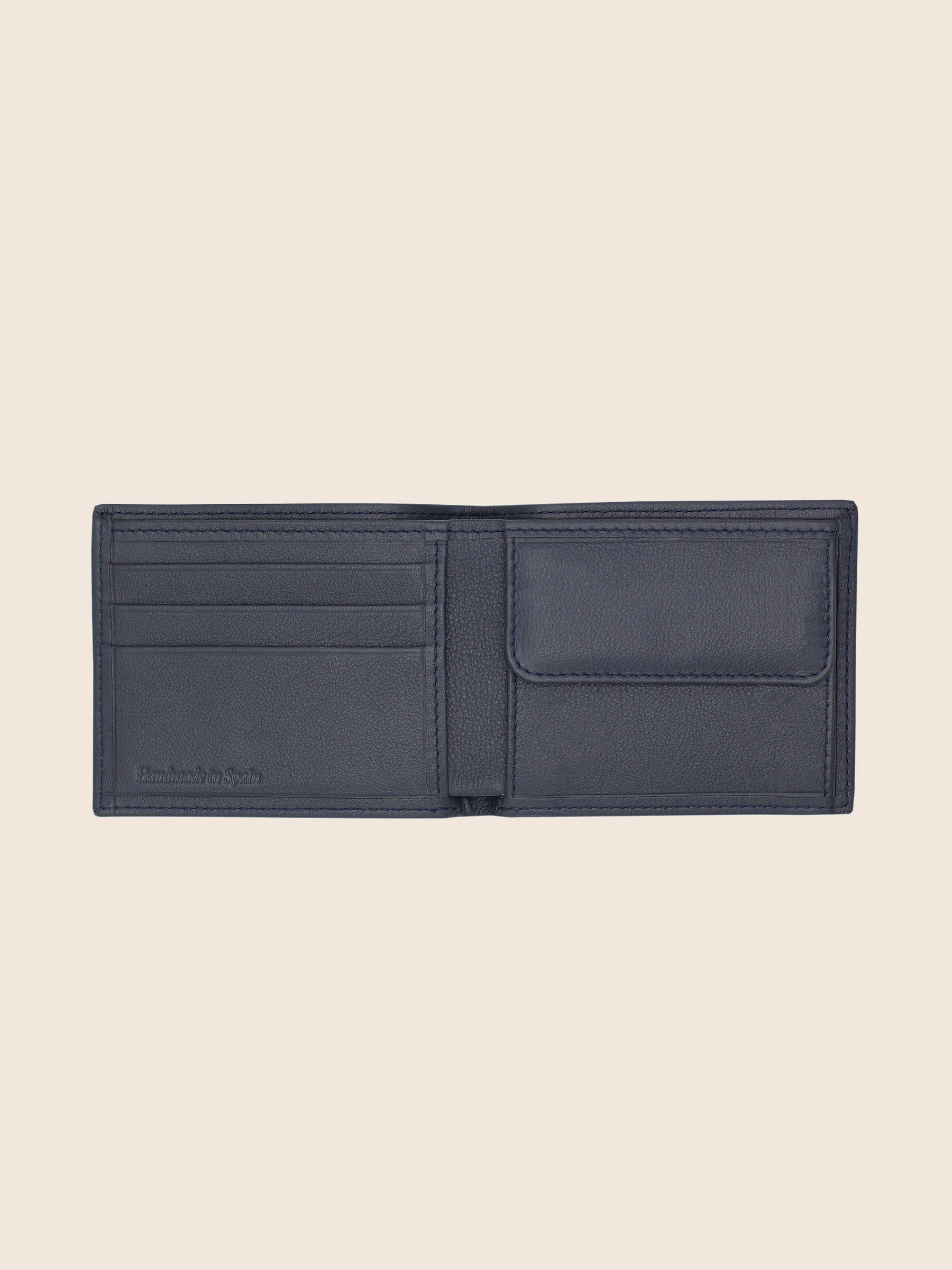 vue interieure du portefeuille essentiel cuir bleu jules & jenn