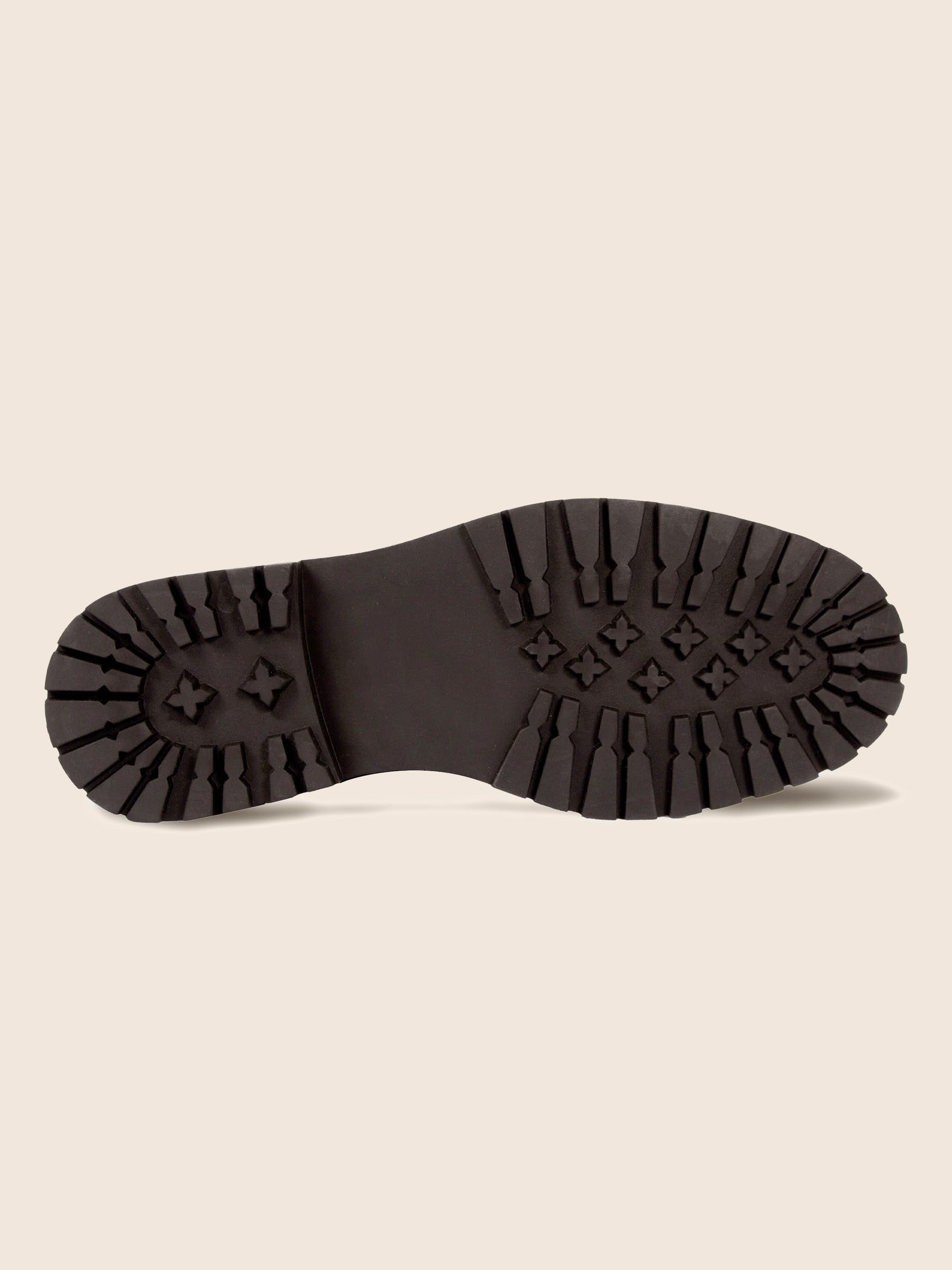 vue semelle ranger boots crantees cuir graine marron jules & jenn