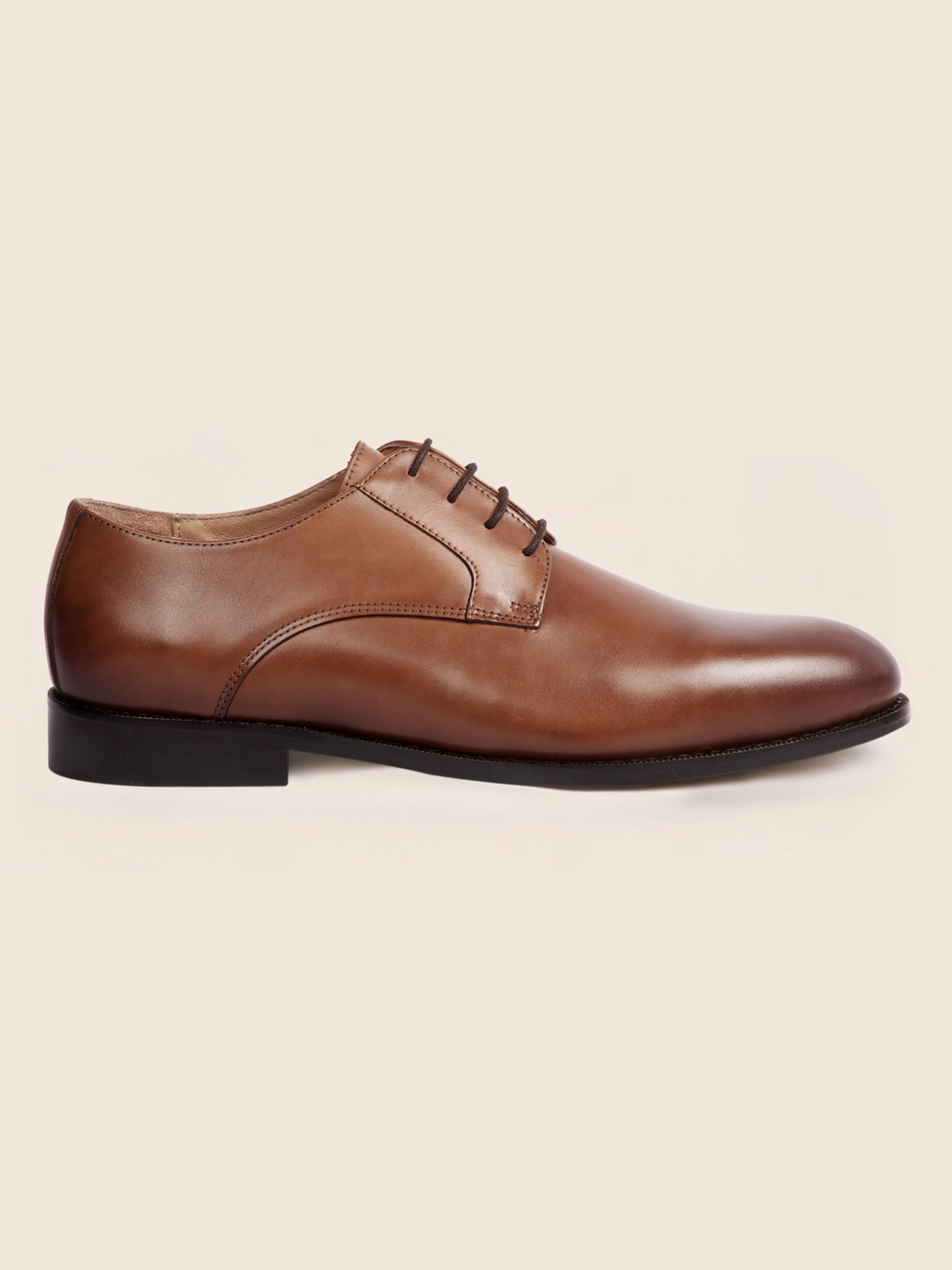 vue extérieur richelieu cuir cognac jules jenn