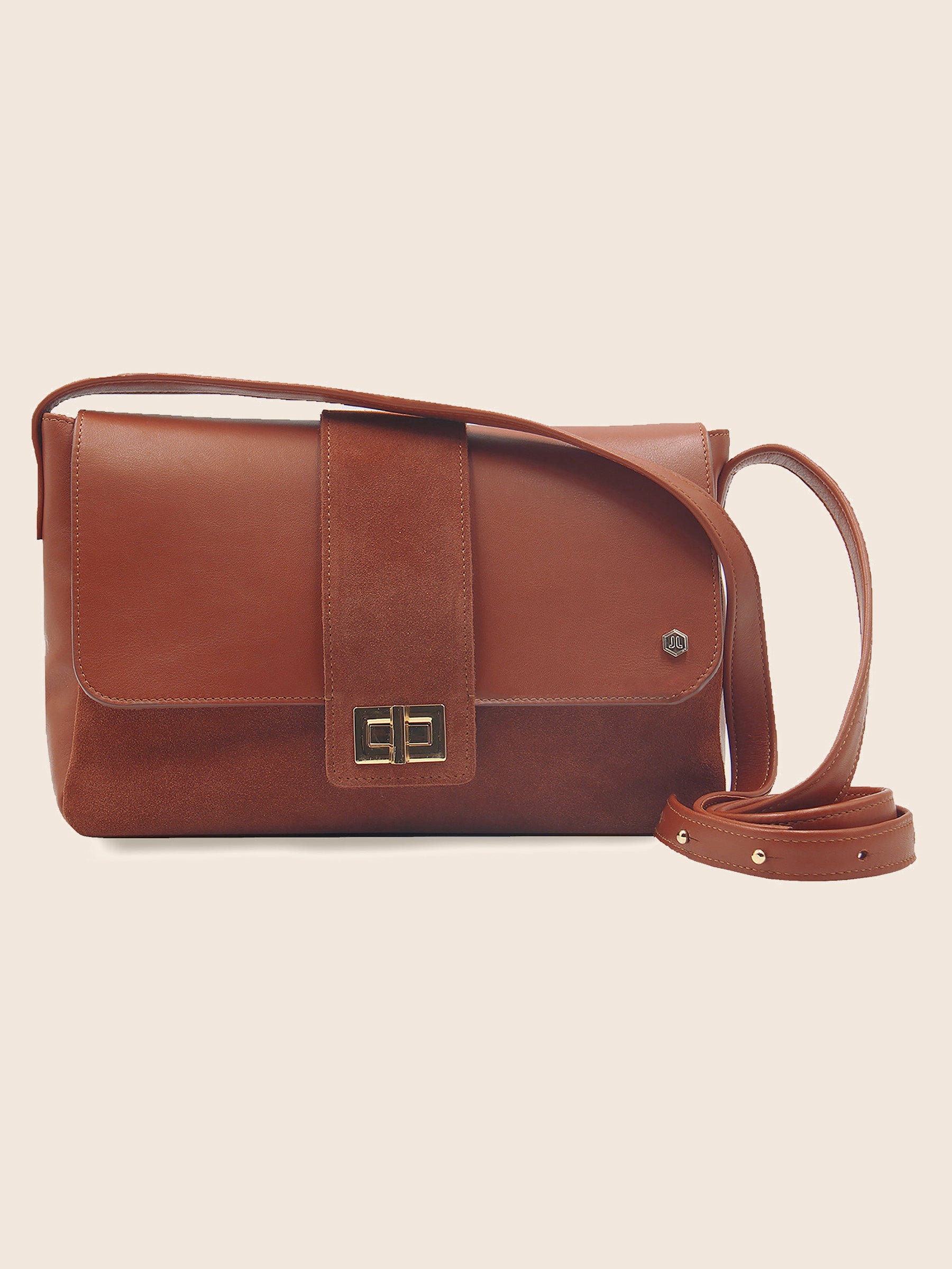 sac bandouliere cuir daim brique jules & jenn