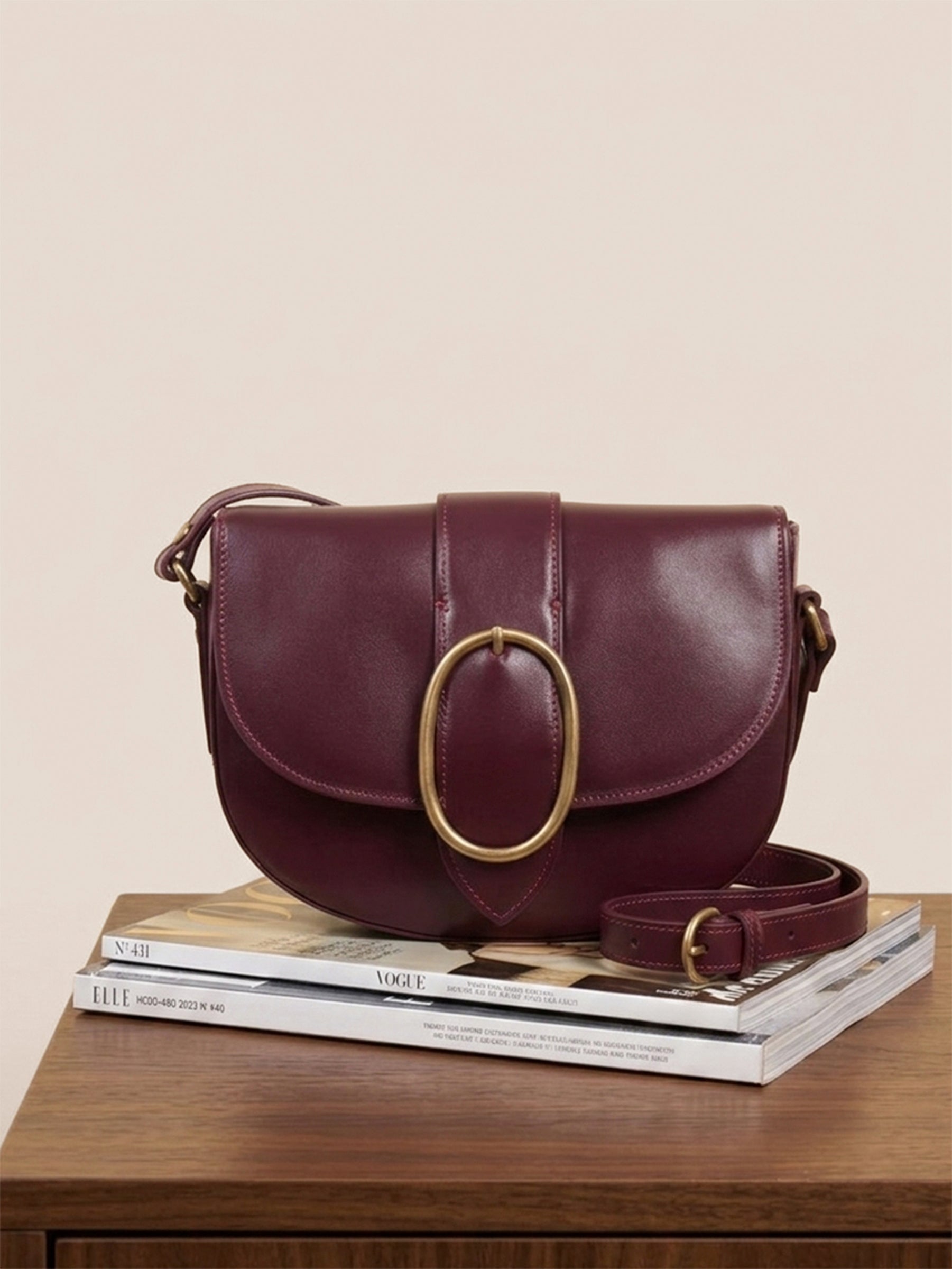 sac boucle cuir bordeaux vue posee jules jenn
