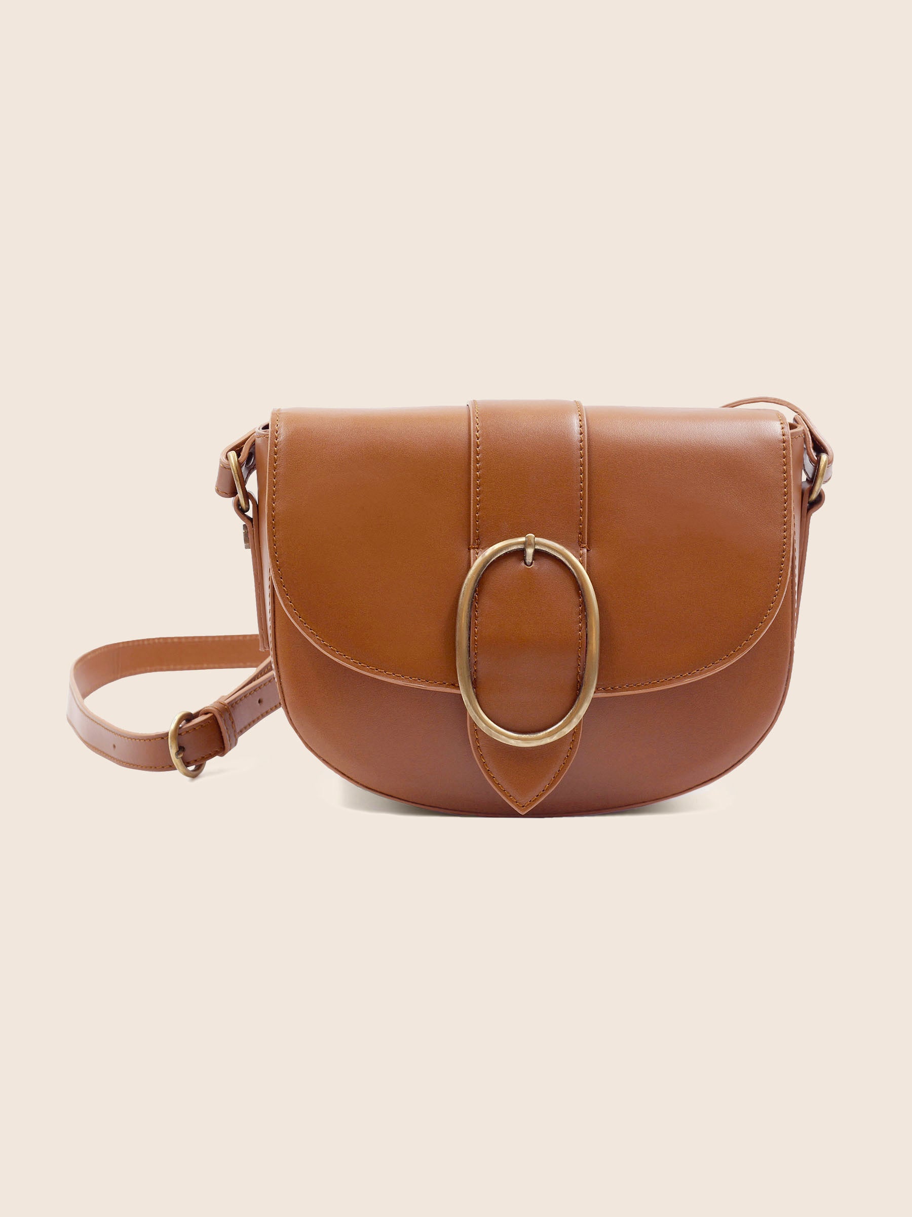 sac boucle cuir camel jules & jenn