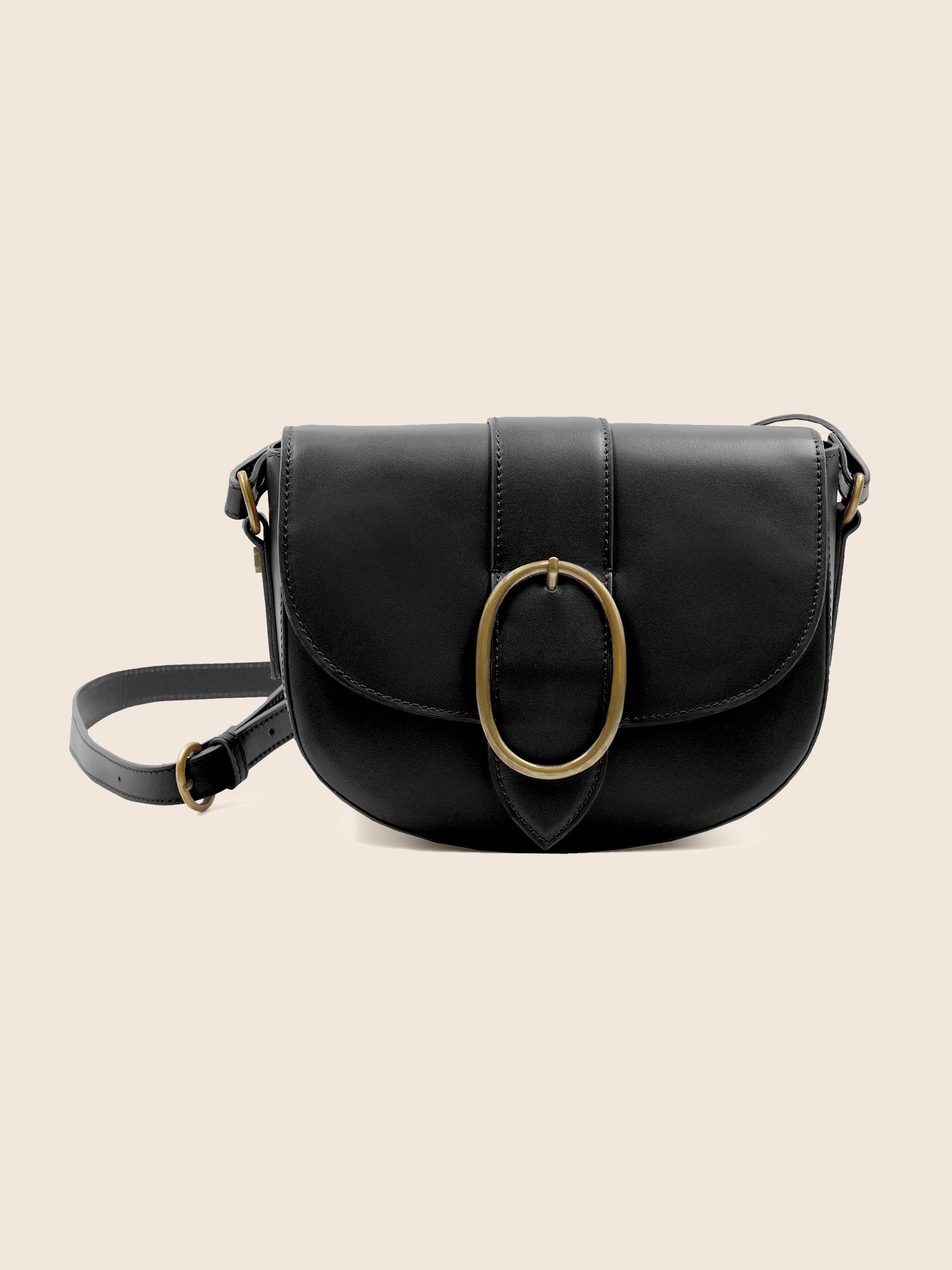 sac boucle cuir noir jules & jenn