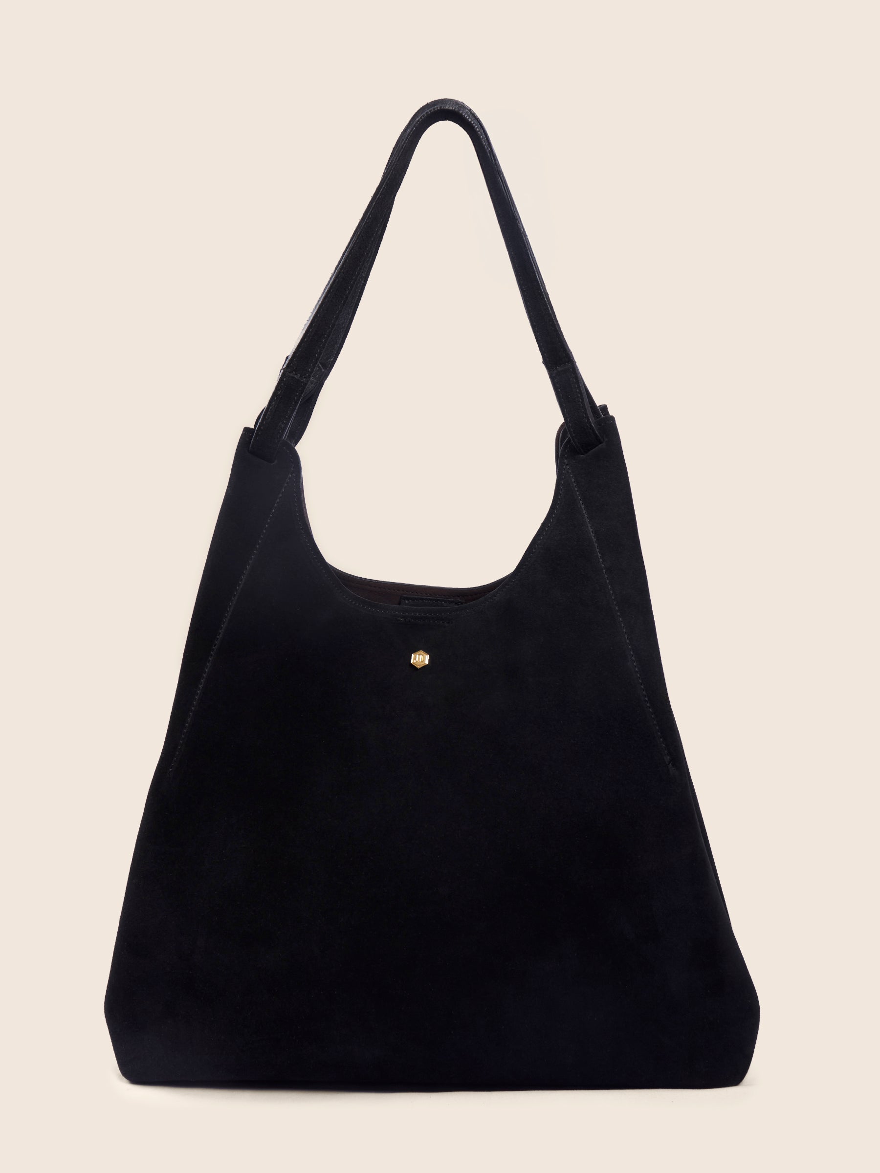 photo vue fermée sac cabas sybil cuir daim noir jules jenn