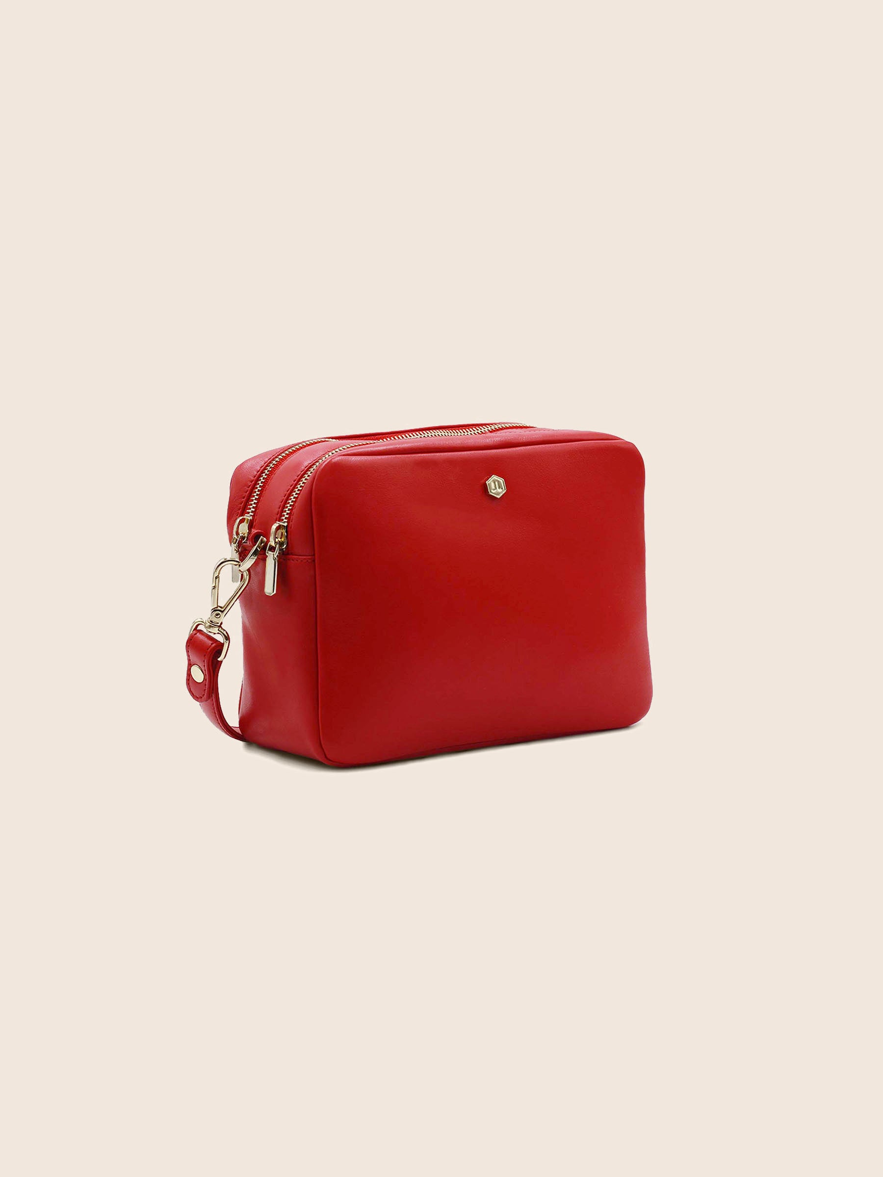 vue avant sac gabrielle cuir rouge jules & jenn