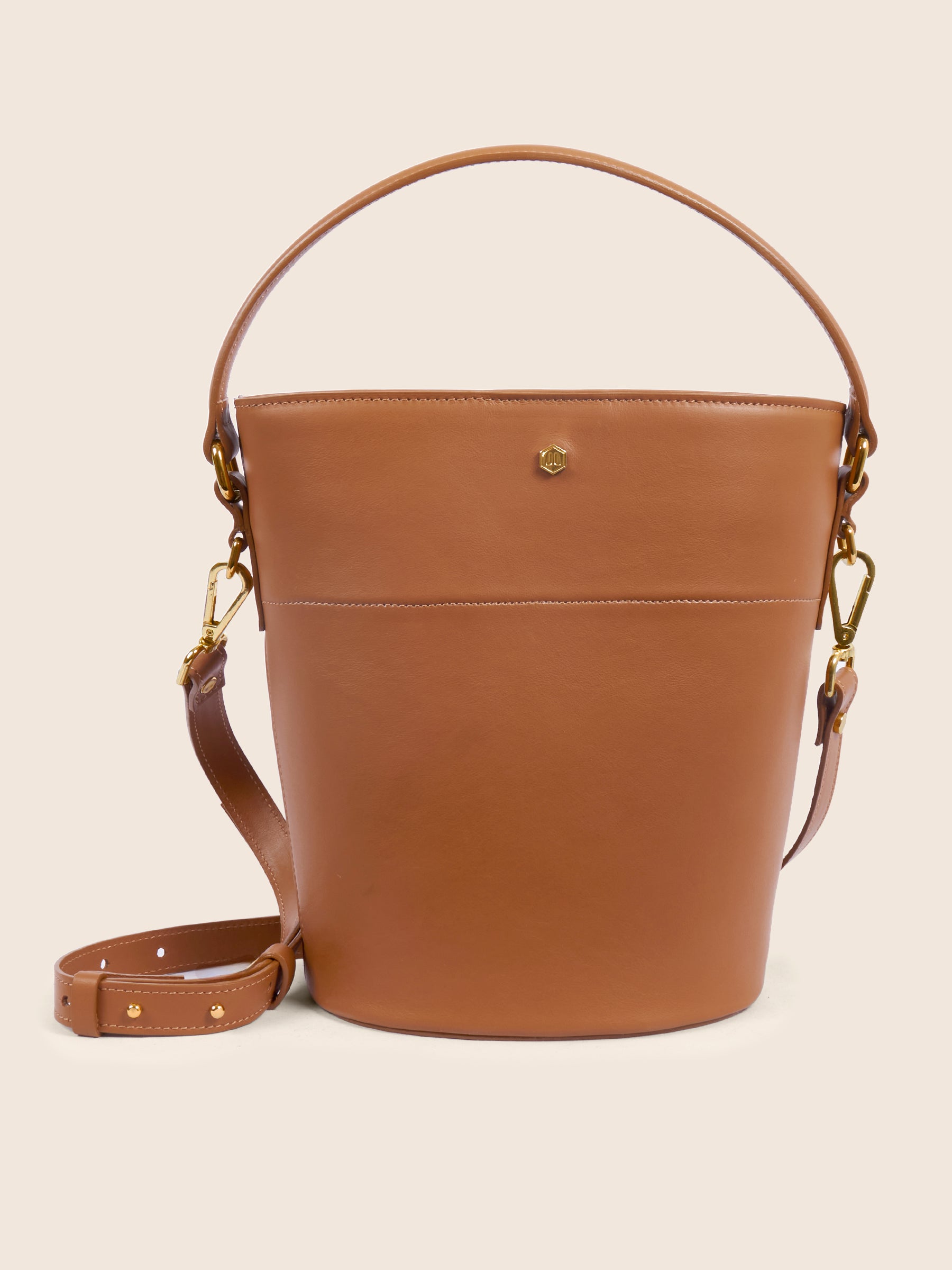 sac sceau cuir cognac vue face jules jenn