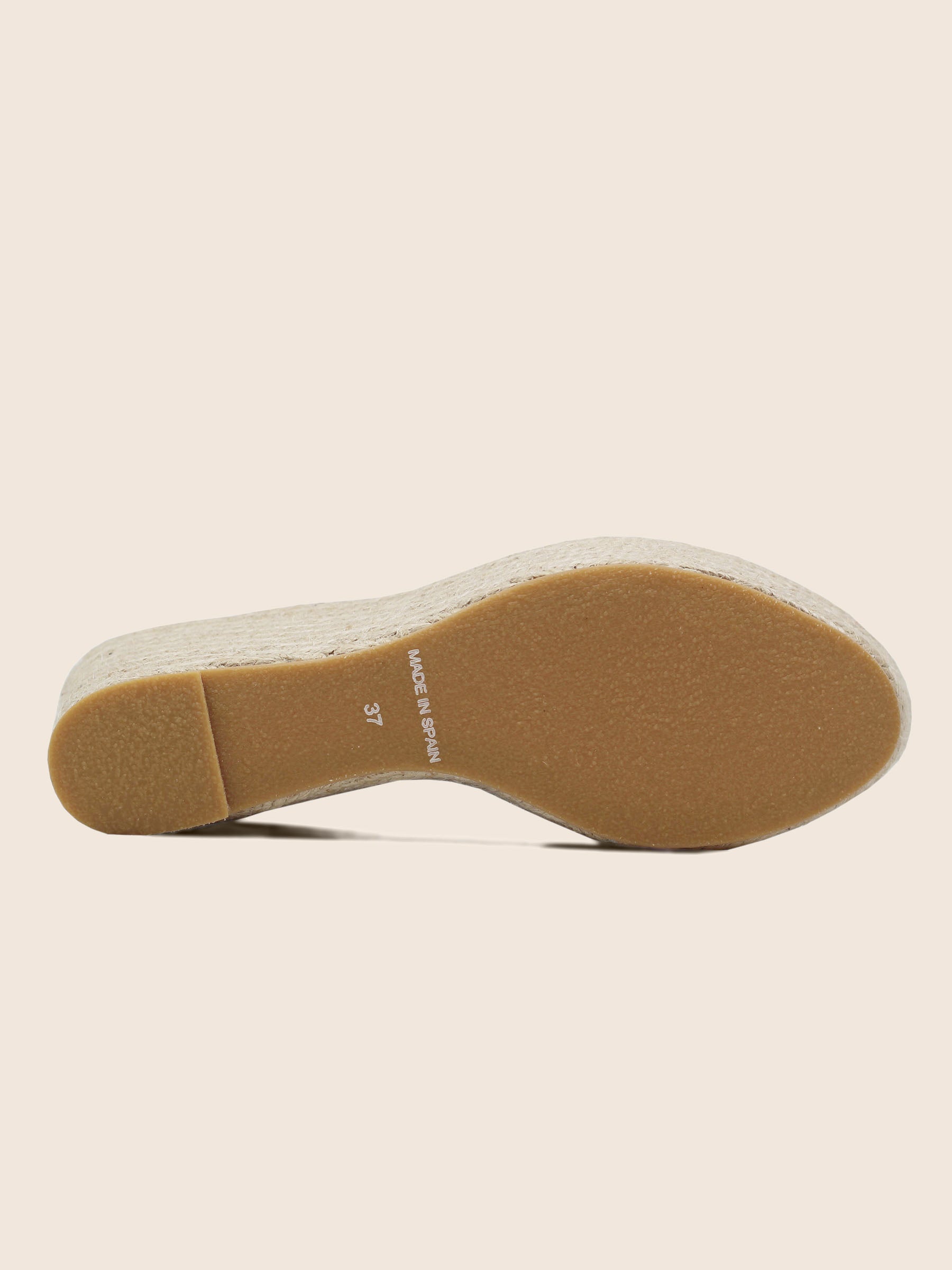 vue interieure sandales compensees cuir camel jules & jenn