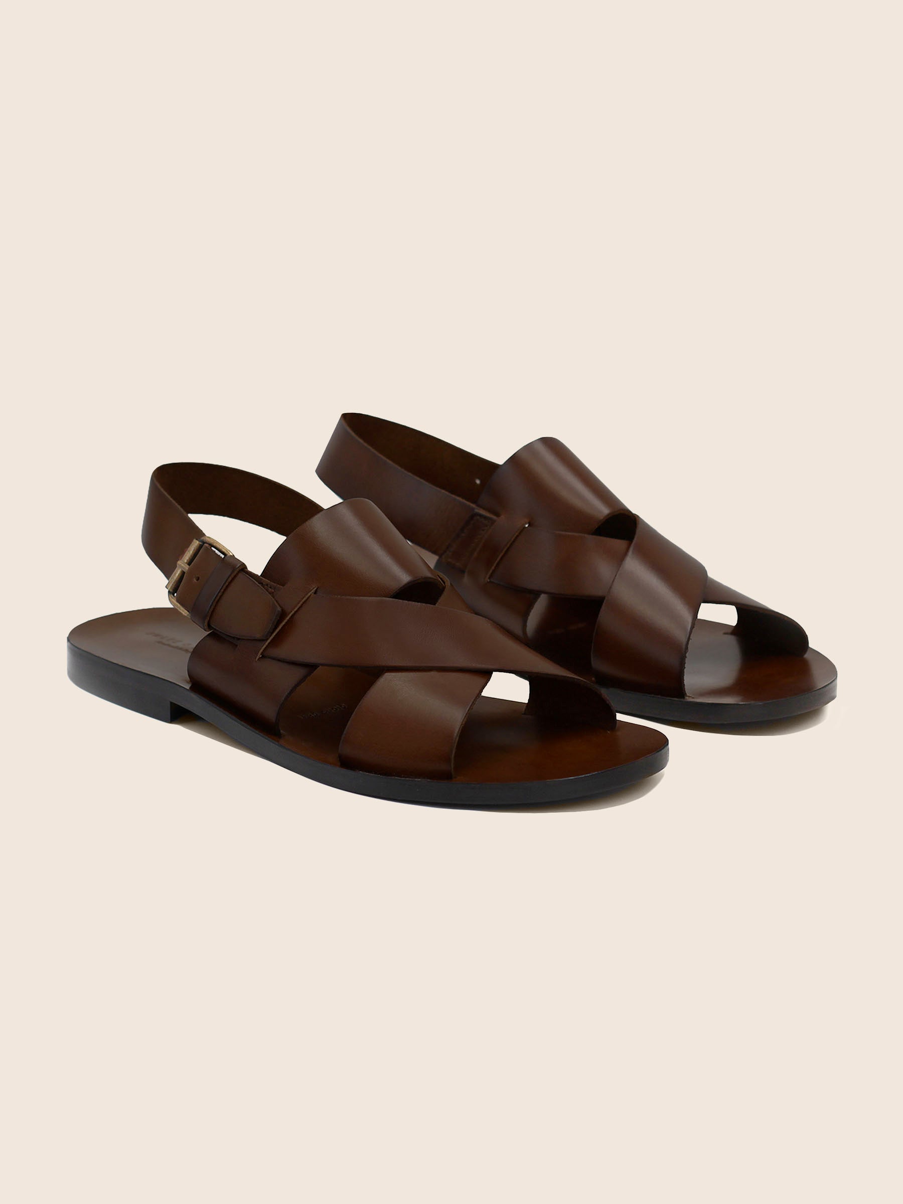 sandales homme cuir marron jules & jenn