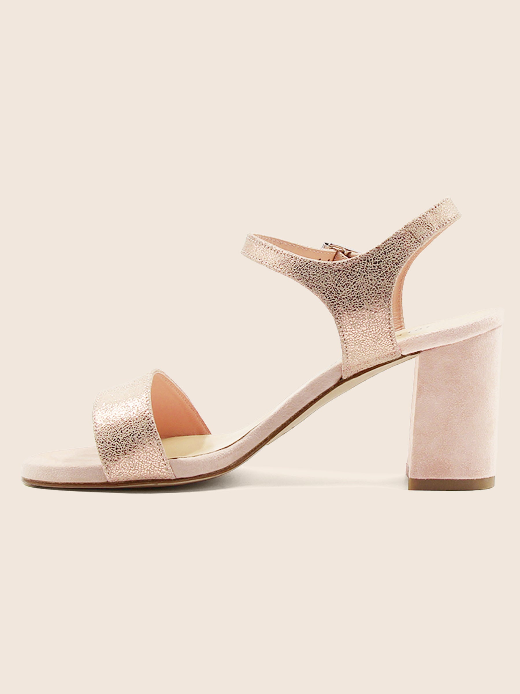 vue interne sandales talon cuir champagne jules & jennn