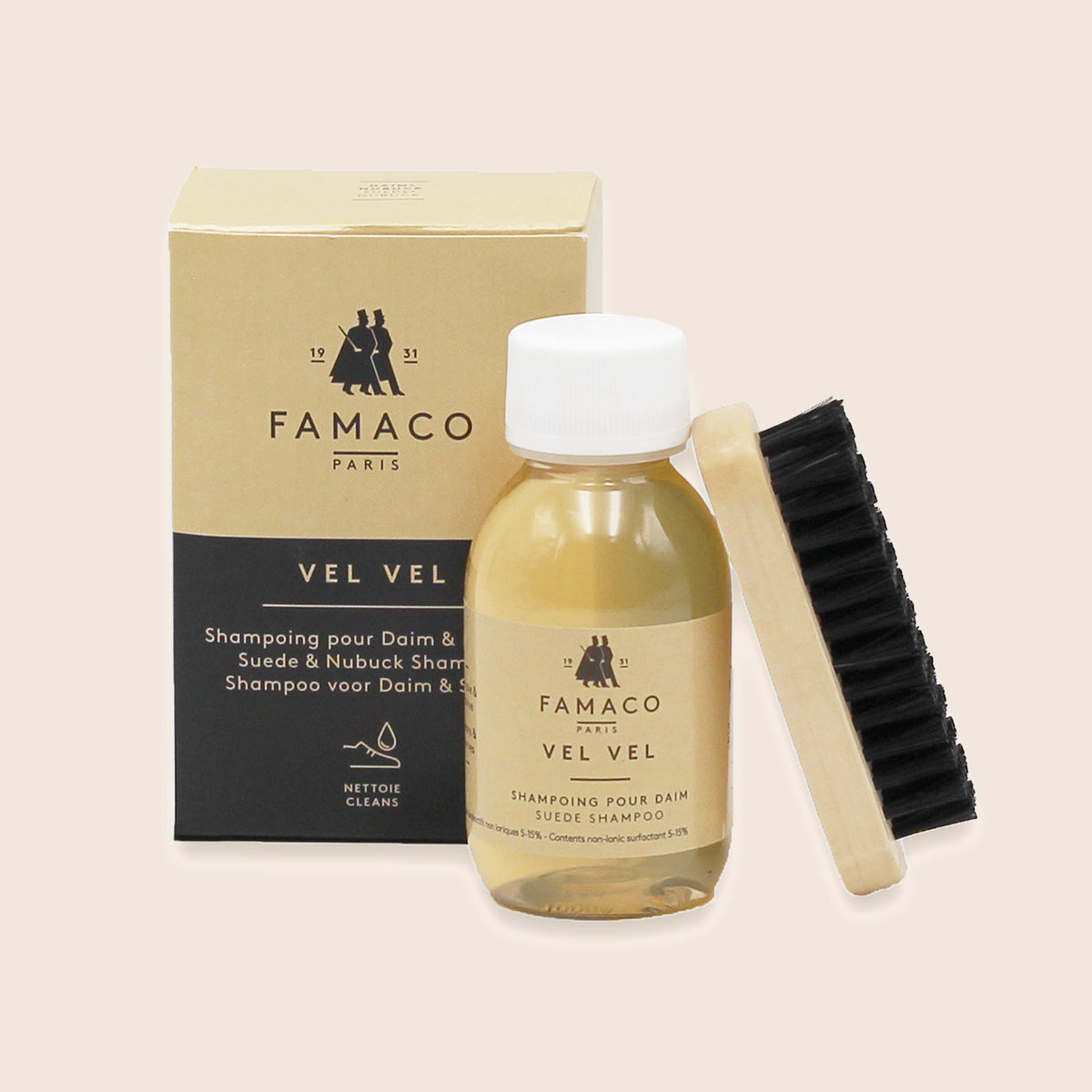 Nettoyant Daim Chaussure Restaurateur Velly Daim 75 Ml Applicateur