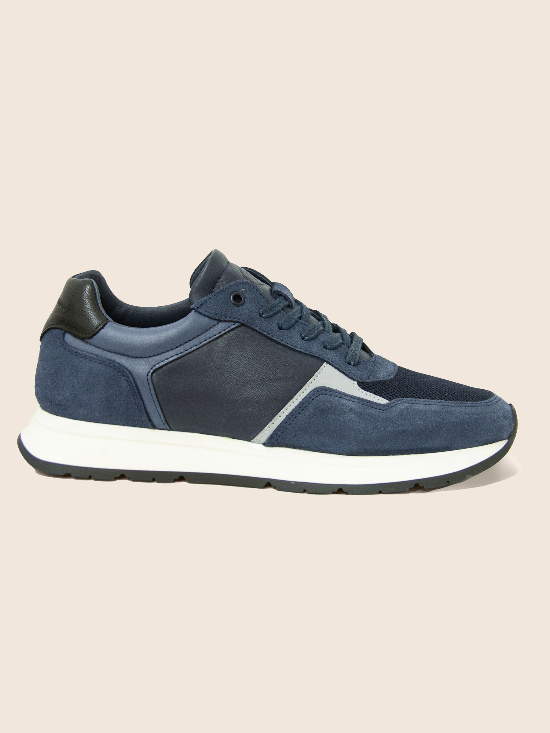 vue profil sneakers noe cuir bleu jules & jenn