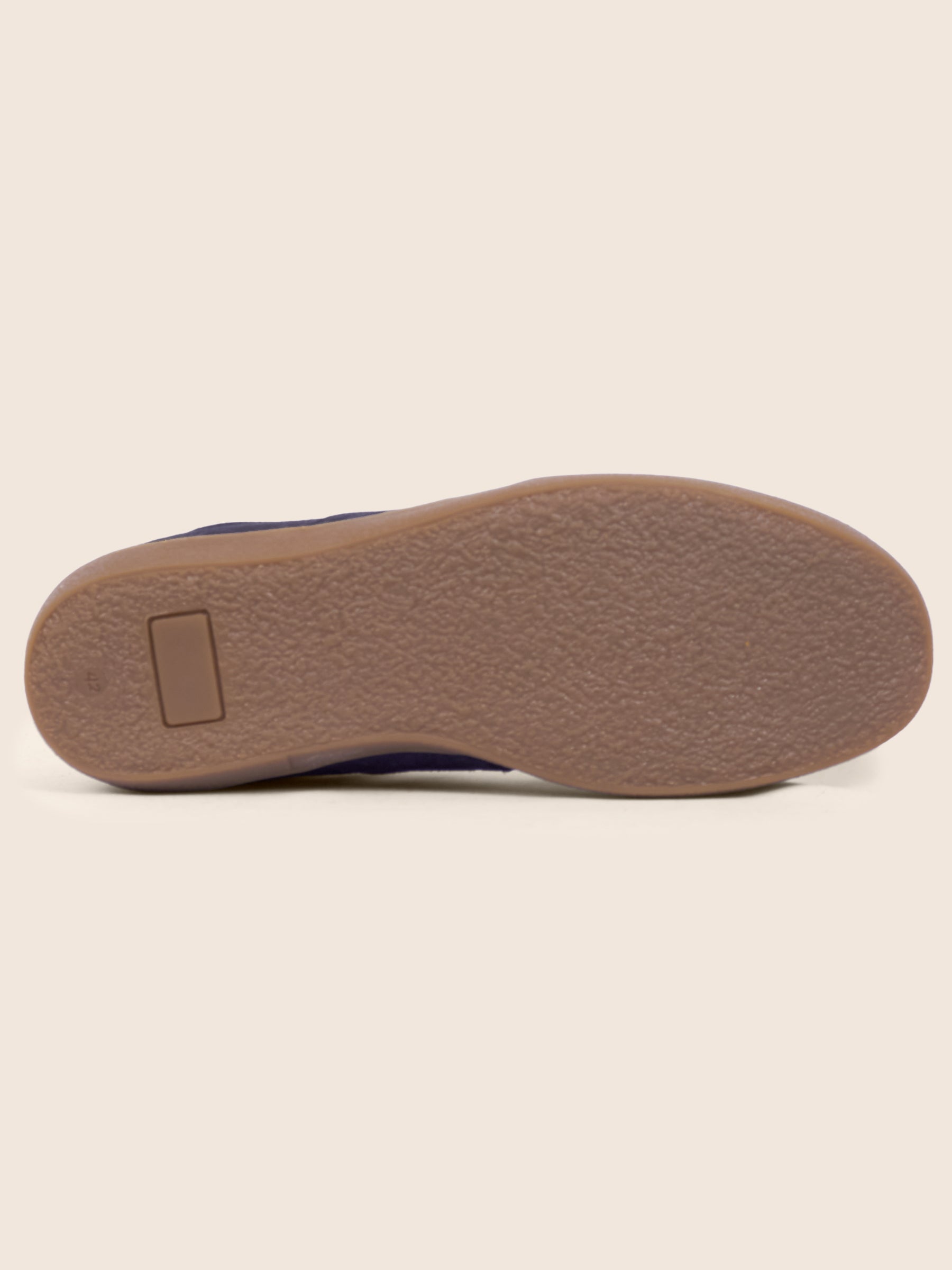 photo vue dessous tennis lacet basile cuir daim bleu jules & jenn