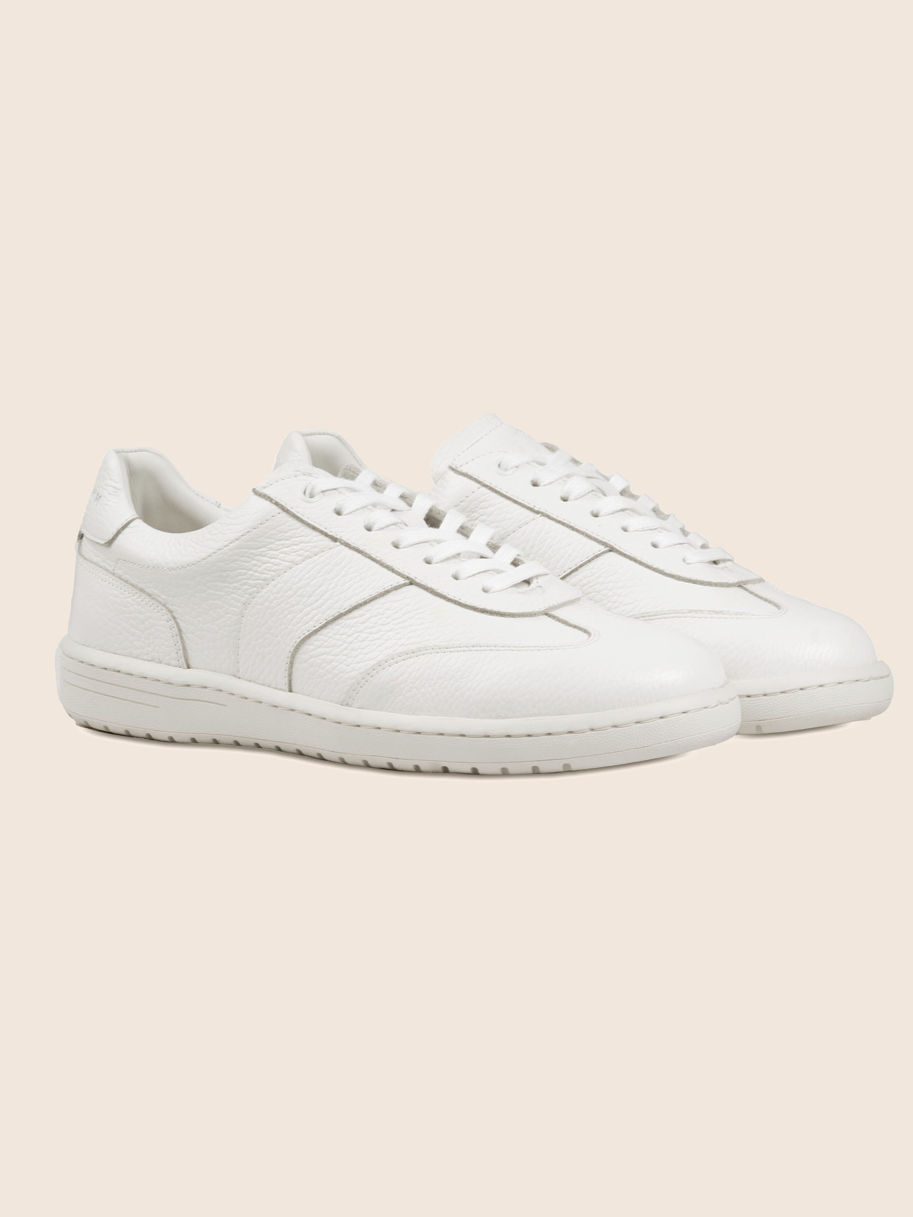 tennis lacet cuir graine blanc jules & jenn