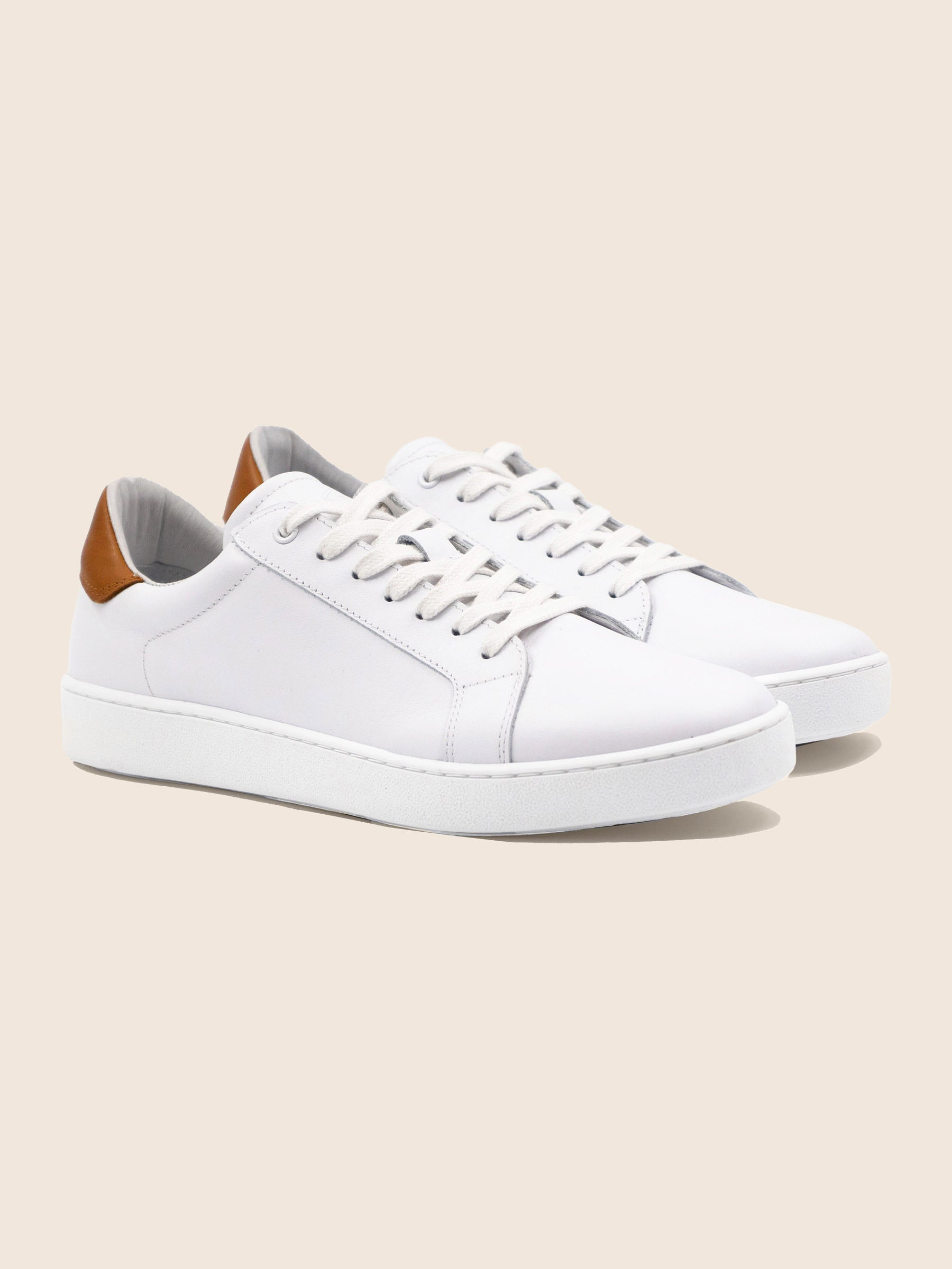 tennis lacet homme cuir blanc jules & jenn