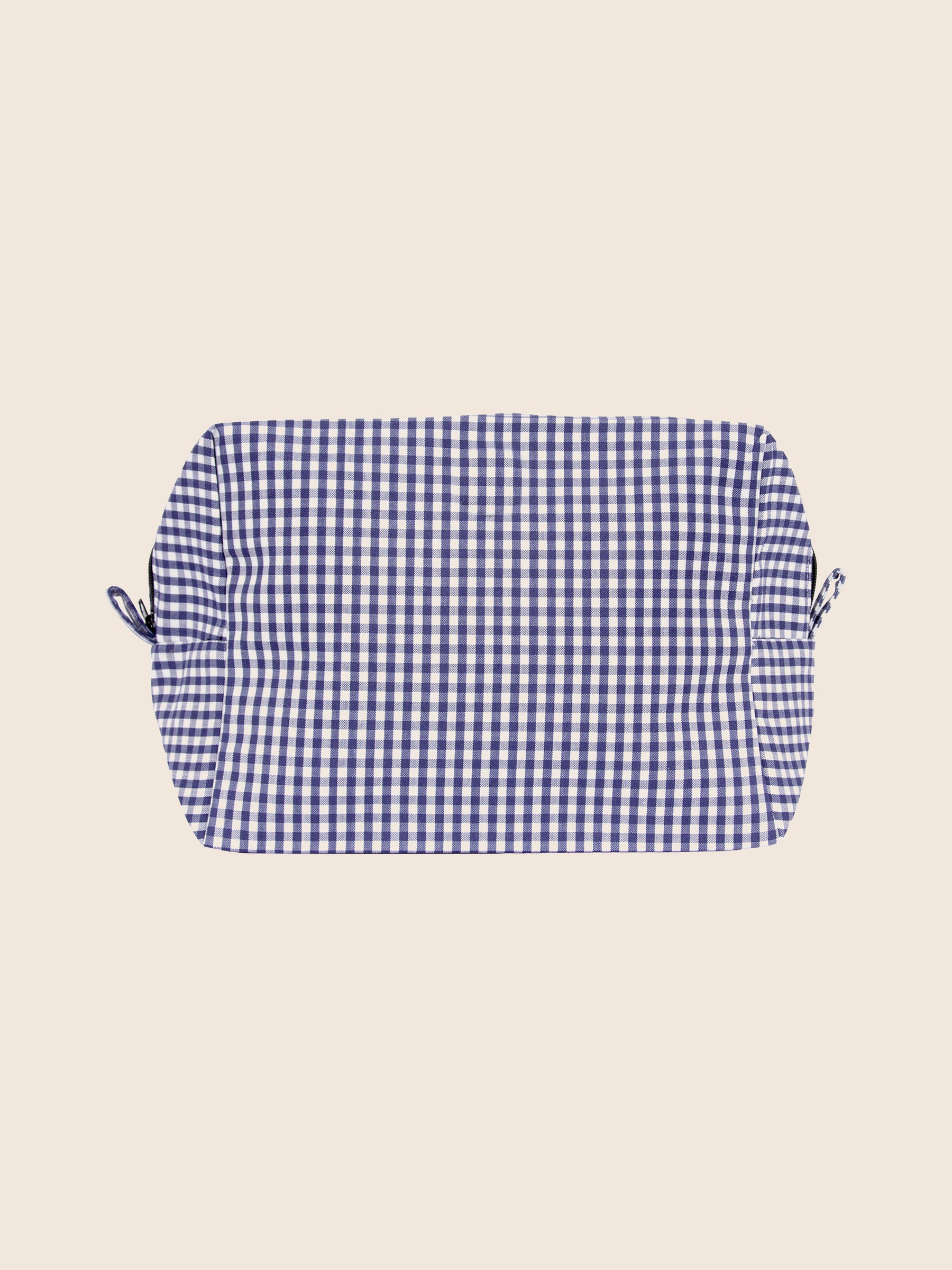 vue arriere trousse grand modele toile recyclee blanc bleu jules & jenn