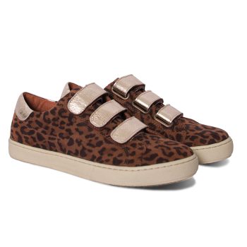 Baskets scratch cuir daim leopard jules & jenn