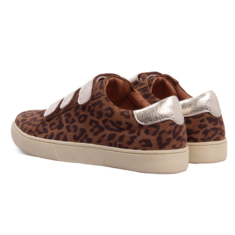 vue arriere baskets scratch cuir daim leopard jules & jenn