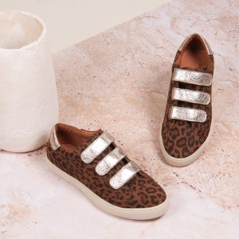 vue situation 2 baskets scratch cuir daim leopard jules & jenn