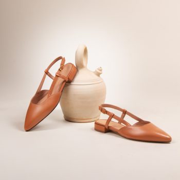 vue situation 2 ballerines slingback cuir camel jules & jenn