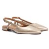 ballerines slingback cuir metallise dore jules & jenn