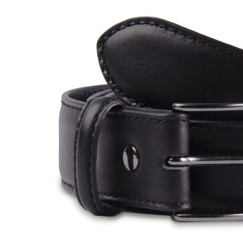 gros plan ceinture madrid cuir noir jules & jenn