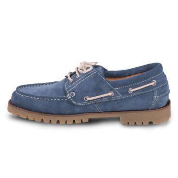 vue interieure chaussures bateau semelles crantees cuir daim bleu jules & jenn