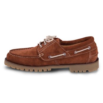 vue interieure chaussures bateau semelles crantees cuir daim camel jules & jenn